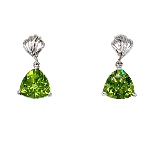 Aretes de cuarzo peridoto en plata 925