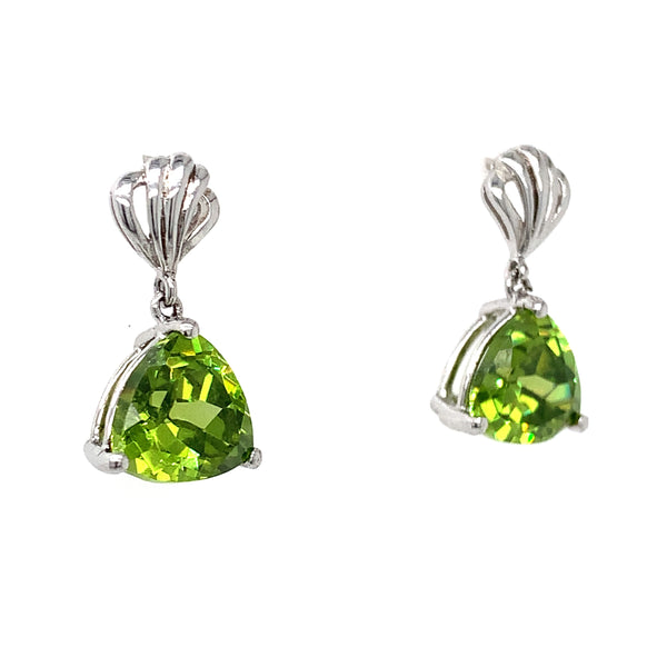 Aretes de cuarzo peridoto en plata 925