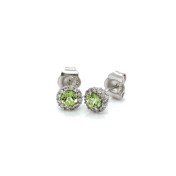 Aretes de cuarzo peridoto en plata 925