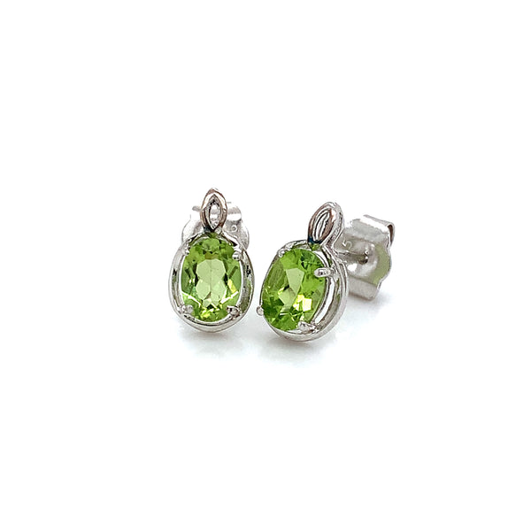 Aretes de cuarzo peridoto en plata 925