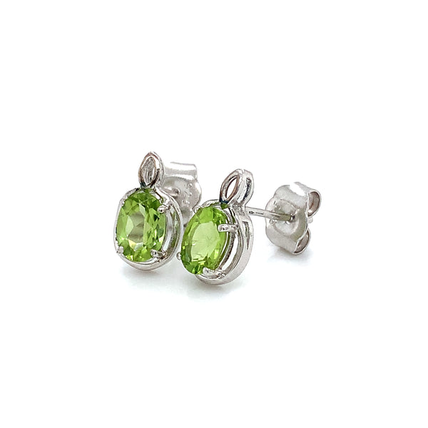 Aretes de cuarzo peridoto en plata 925