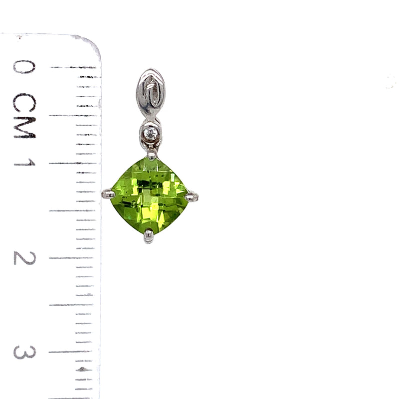 Aretes de cuarzo peridoto en plata 925