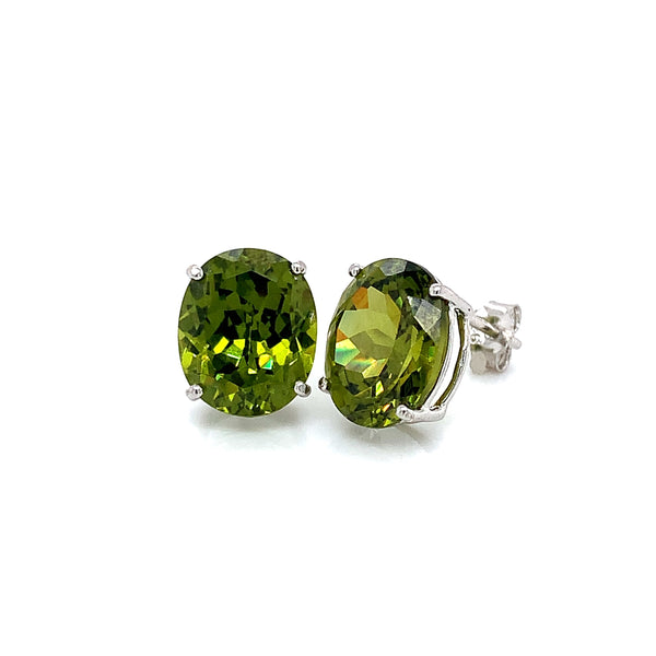 Aretes de cuarzo peridoto en plata 925