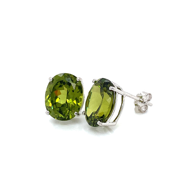 Aretes de cuarzo peridoto en plata 925