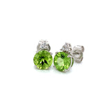 Aretes de cuarzo peridoto en plata 925