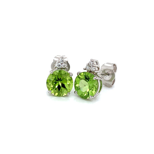 Aretes de cuarzo peridoto en plata 925