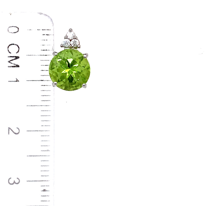 Aretes de cuarzo peridoto en plata 925