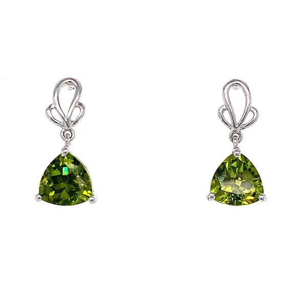 Aretes de cuarzo peridoto en plata 925