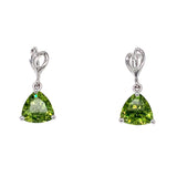 Aretes de cuarzo peridoto en plata 925