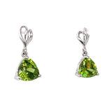 Aretes de cuarzo peridoto en plata 925