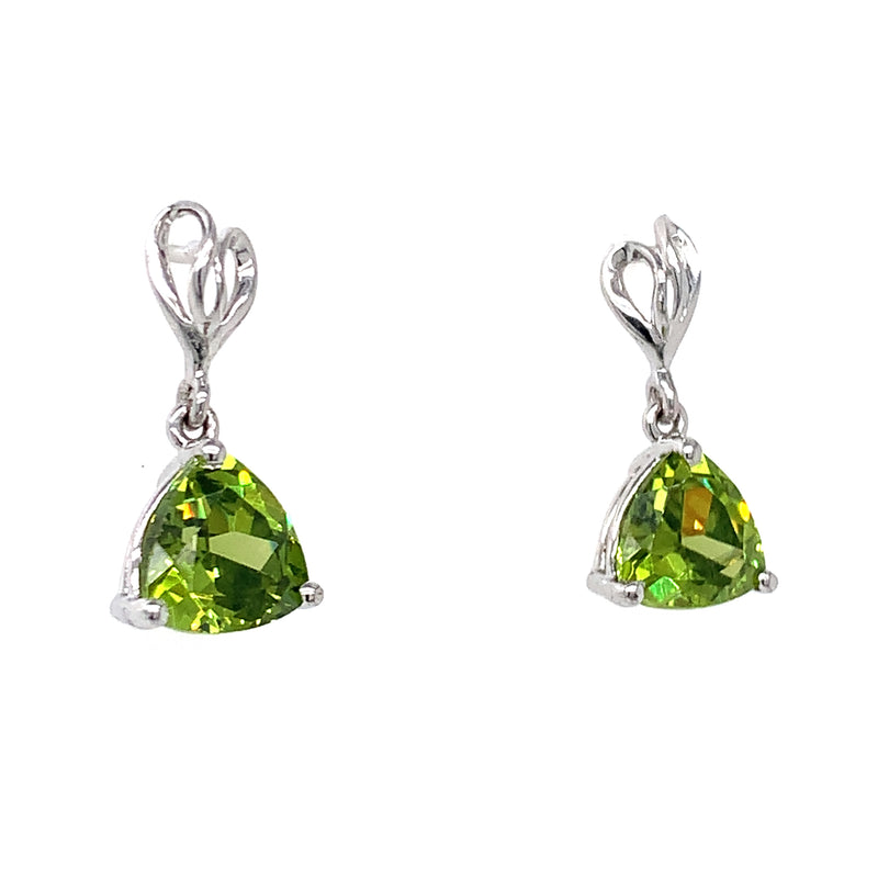 Aretes de cuarzo peridoto en plata 925