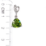 Aretes de cuarzo peridoto en plata 925