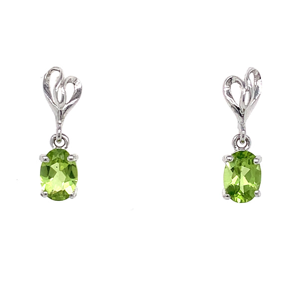 Aretes de cuarzo peridoto en plata 925