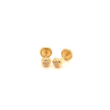 Aretes (corazón) para bebé en oro amarillo 10kt