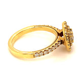 (MIA) Anillo con diamantes en oro amarillo 18kt.