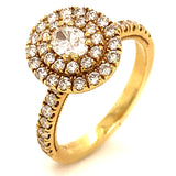 (MIA) Anillo con diamantes en oro amarillo 18kt.