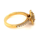 (MIA) Anillo con diamantes en oro amarillo 18kt.