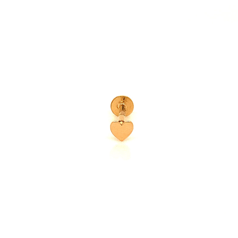 Piercing (corazón) para nariz/oreja en oro amarillo 18kt.