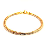 Pulsera con baño amarillo en plata 925. 19cm