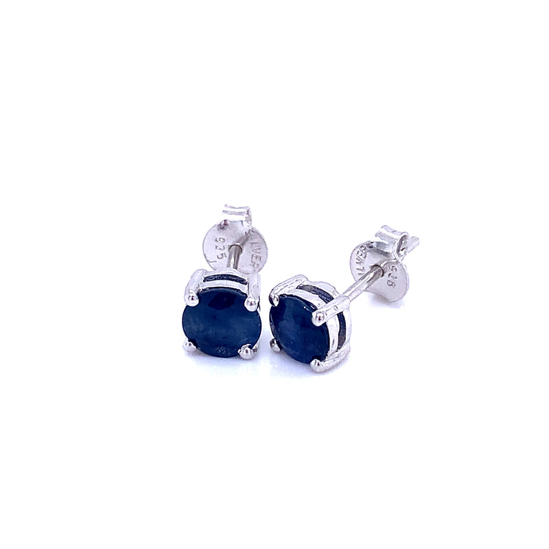 Aretes de zafiros en plata 925