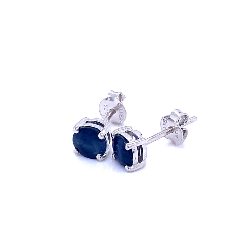 Aretes de zafiros en plata 925