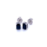 Aretes de zafiros en plata 925