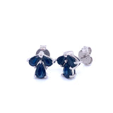 Aretes de zafiros en plata 925