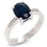 Anillo con zafiro en plata 925