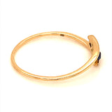 Anillo de zafiro en oro amarillo 18k