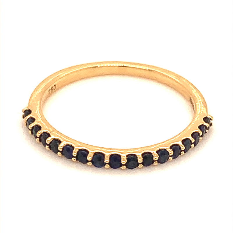 Anillo de zafiro en oro amarillo 18k