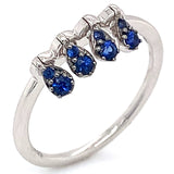 Anillo de zafiro en oro blanco 18k