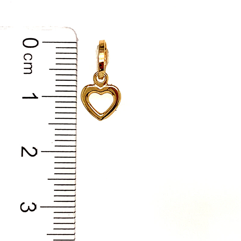 Dije (corazón) en oro amarillo 18kt.