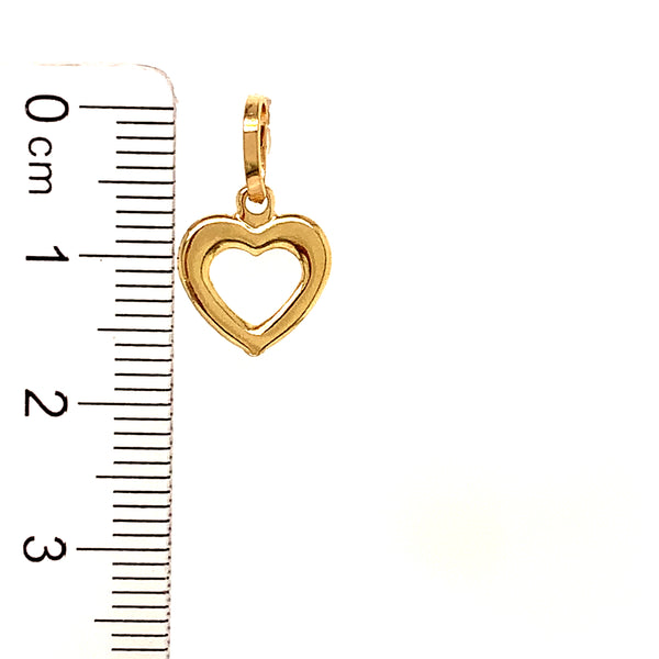 Dije (corazón) en oro amarillo 18kt.