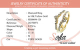 (SOFIA) Bandas con diamantes en oro amarillo 10kt.