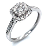 (SOFIA) Set de anillos con diamantes en oro blanco 10Kt.