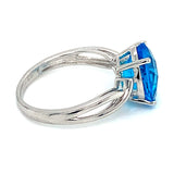 Anillo de cuarzo azul en plata 925 ANTES: $96.00