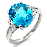 Anillo de cuarzo azul en plata 925 ANTES: $180.00