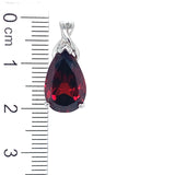 Dije de cuarzo granate en plata 925