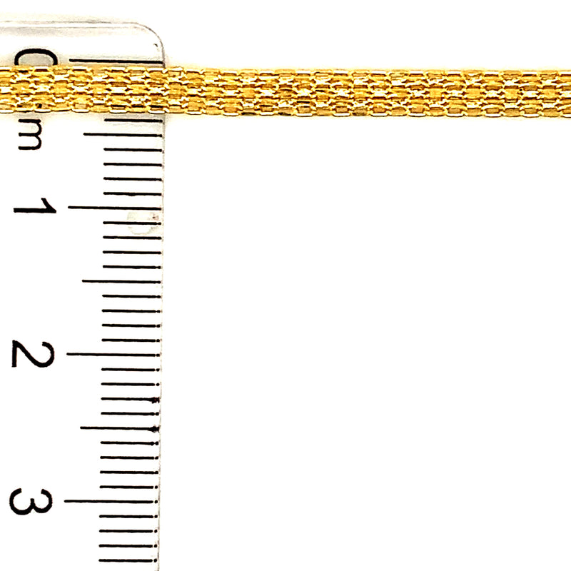 Cadena (bismark) 50cm en oro amarillo 10k