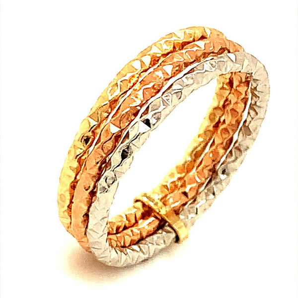 3 Anillos en oro 3 Tonos 10k - DGjoyeros