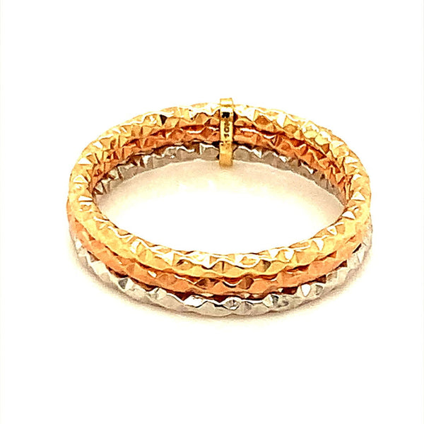 3 Anillos en oro 3 Tonos 10k - DGjoyeros