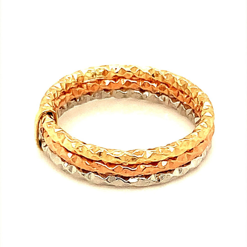 3 Anillos en oro 3 Tonos 10k - DGjoyeros
