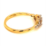 (LD)  Anillo con diamante de laboratorio en oro amarillo 14kt.