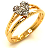 (MIA) Set con diamante en oro amarillo 18kt.