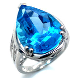 Anillo de cuarzo azul en plata 925 ANTES: $330.00