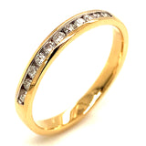 (MIA) Banda con diamantes en oro amarillo 18kt.