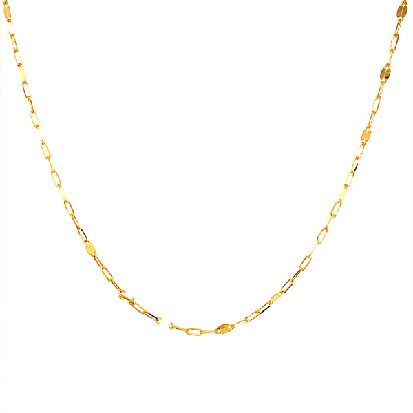 Cadena (maciza) 45cm en oro amarillo 18kt