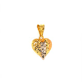 Dije (corazón) en oro 3 Tonos 18k