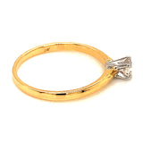 (MIA) Anillo con diamante en oro amarillo 18kt.