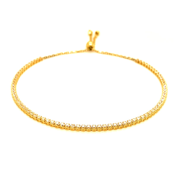 Pulsera (circones) en oro amarillo 10kt.